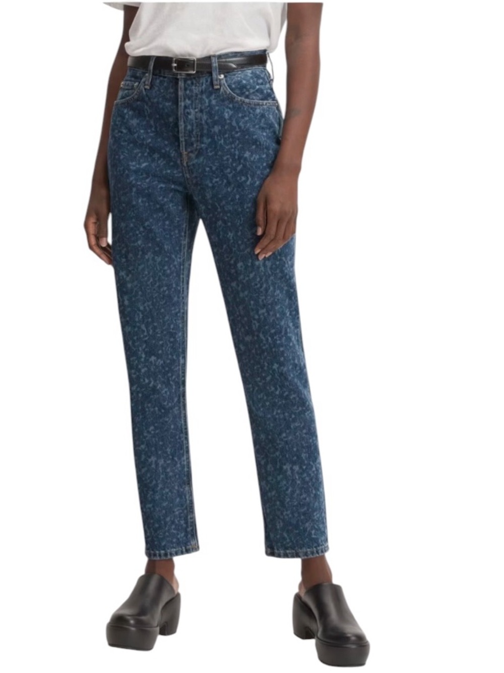 Everlane 90s Cheeky jeans in mottled blue denim size 25 excellent condition